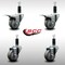 Service Caster 3'' SS Gray Poly Swivel 1-1/8'' Expanding Stem Caster Set 2 Total Lock Brakes, 4PK SCC-SSEXTTL20S314-PPUB-2-S-2-118 - alternate 2